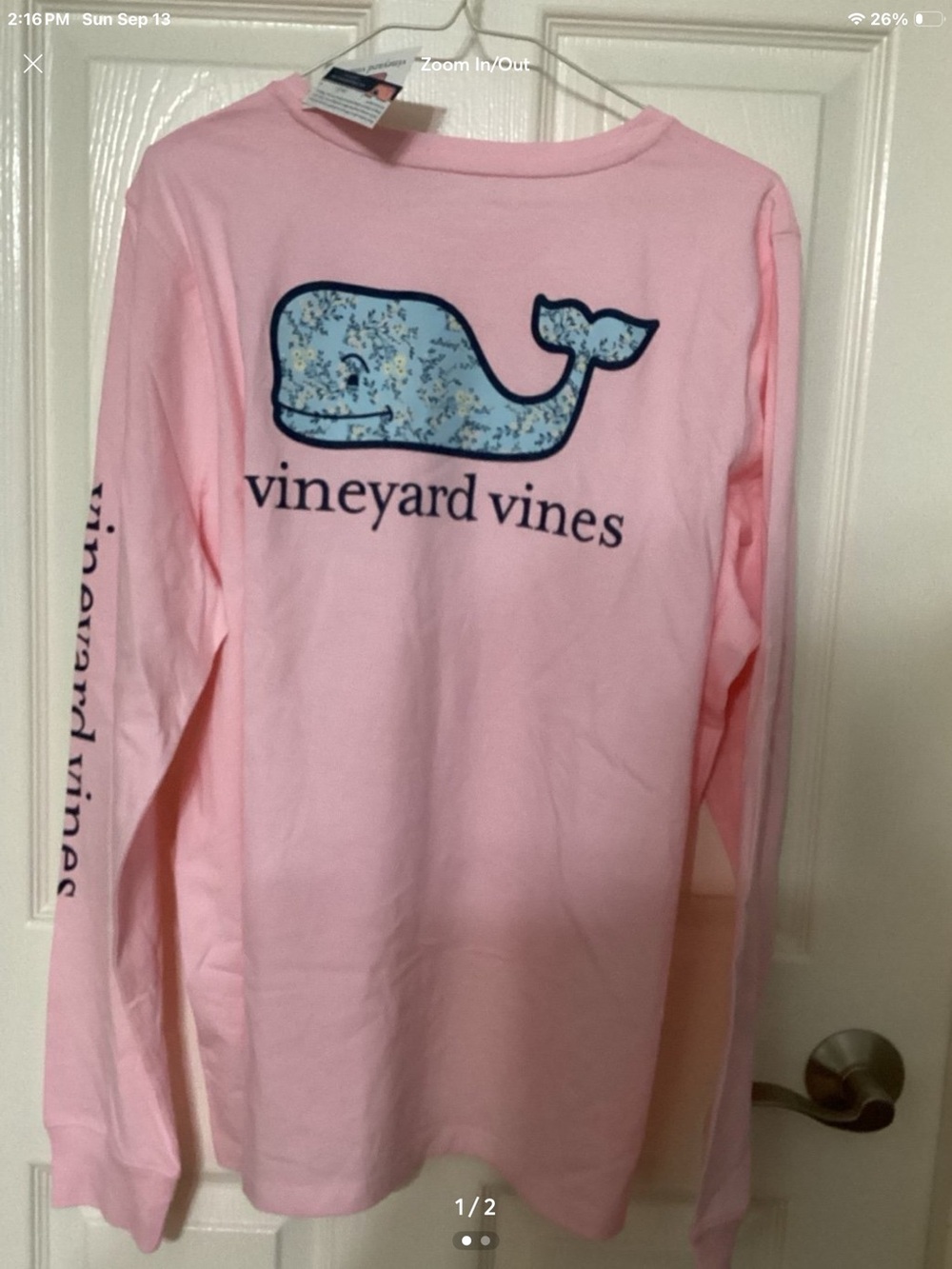 Vineyard Vines Flurra Floral Whale Flamingo Long Sleeve Tee
Women’s XL